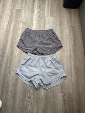 Nike Women's Athletic Shorts Duo — Gray and Light Gray